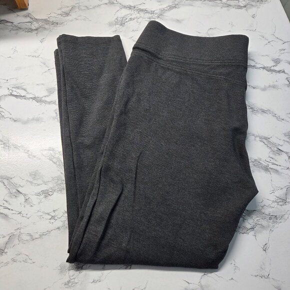 Loft Outlet Large Dark Gray Pull On Casual Mid Rise Ankle Leggings - Picture 1 of 11